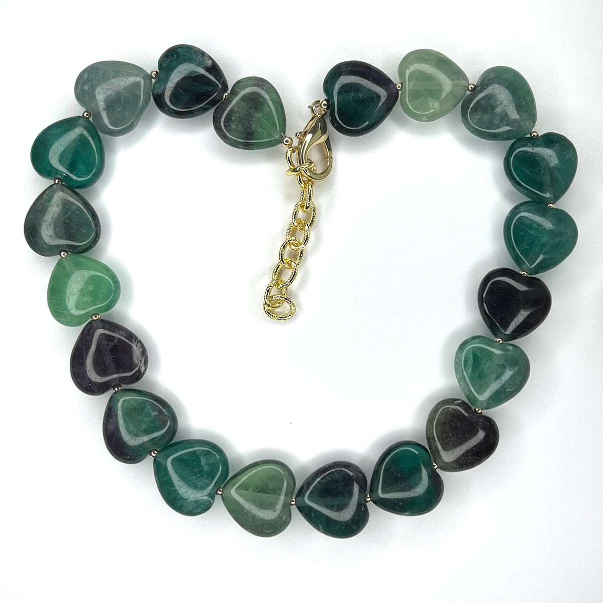 Maizy Heart Fall Necklace XL Green