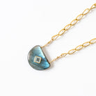 Shimmer Blue Labradorite and Topaz Necklace