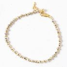 Pyrite Bracelet 7" on 14K Gold Vermeil Chain with .5" Extender