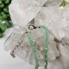 Jade 3mm Necklace Silver Chain 17" Adjustable Close Up