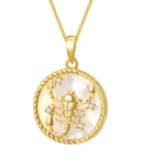 Mother of Pearl Scorpio Astrological Sun Sign Necklace