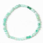 Emerald Faceted Cube Stretch Bracelet