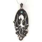 Octopus Pendant with Blue Topaz