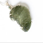 Rough Moldavite Sterling Silver Prong Pendant