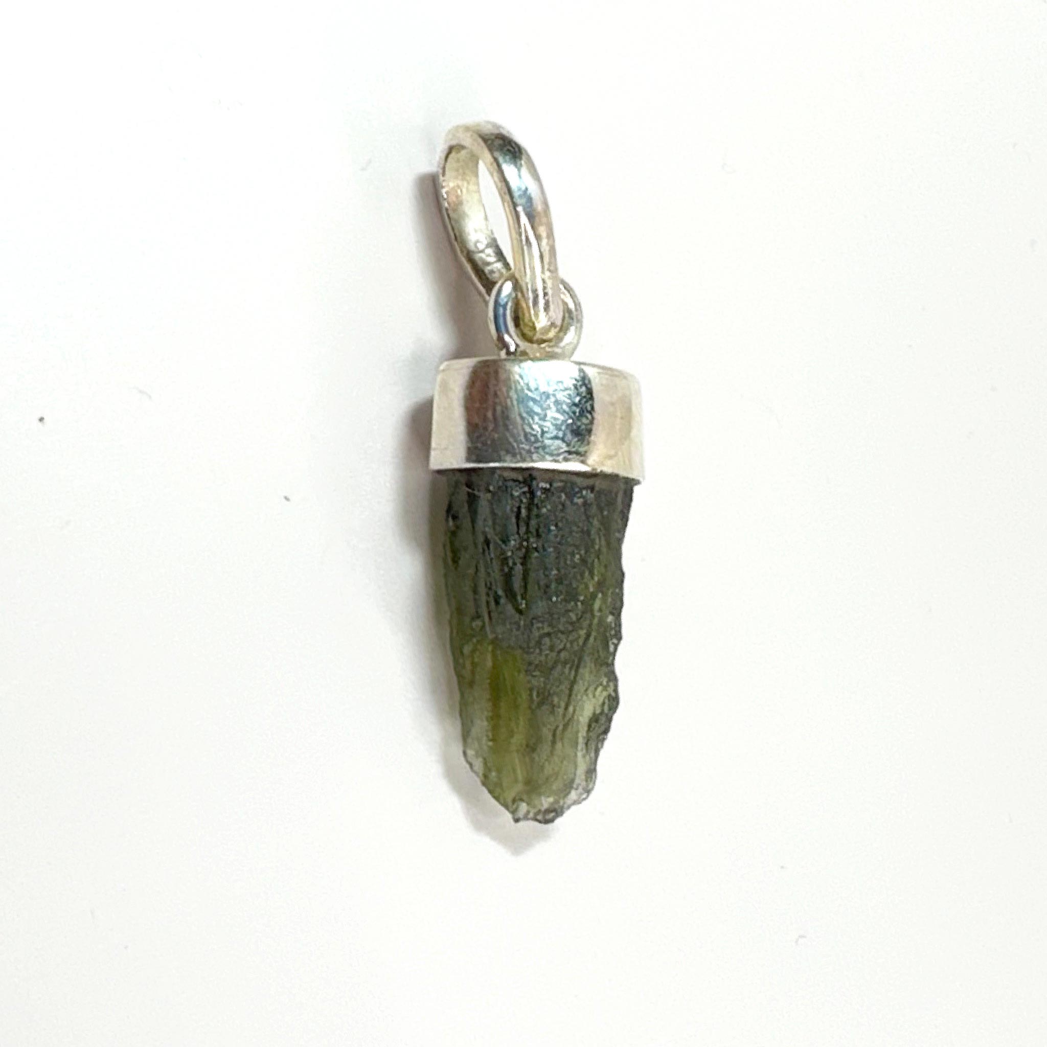 Moldavite  Sterling Silver Pendant