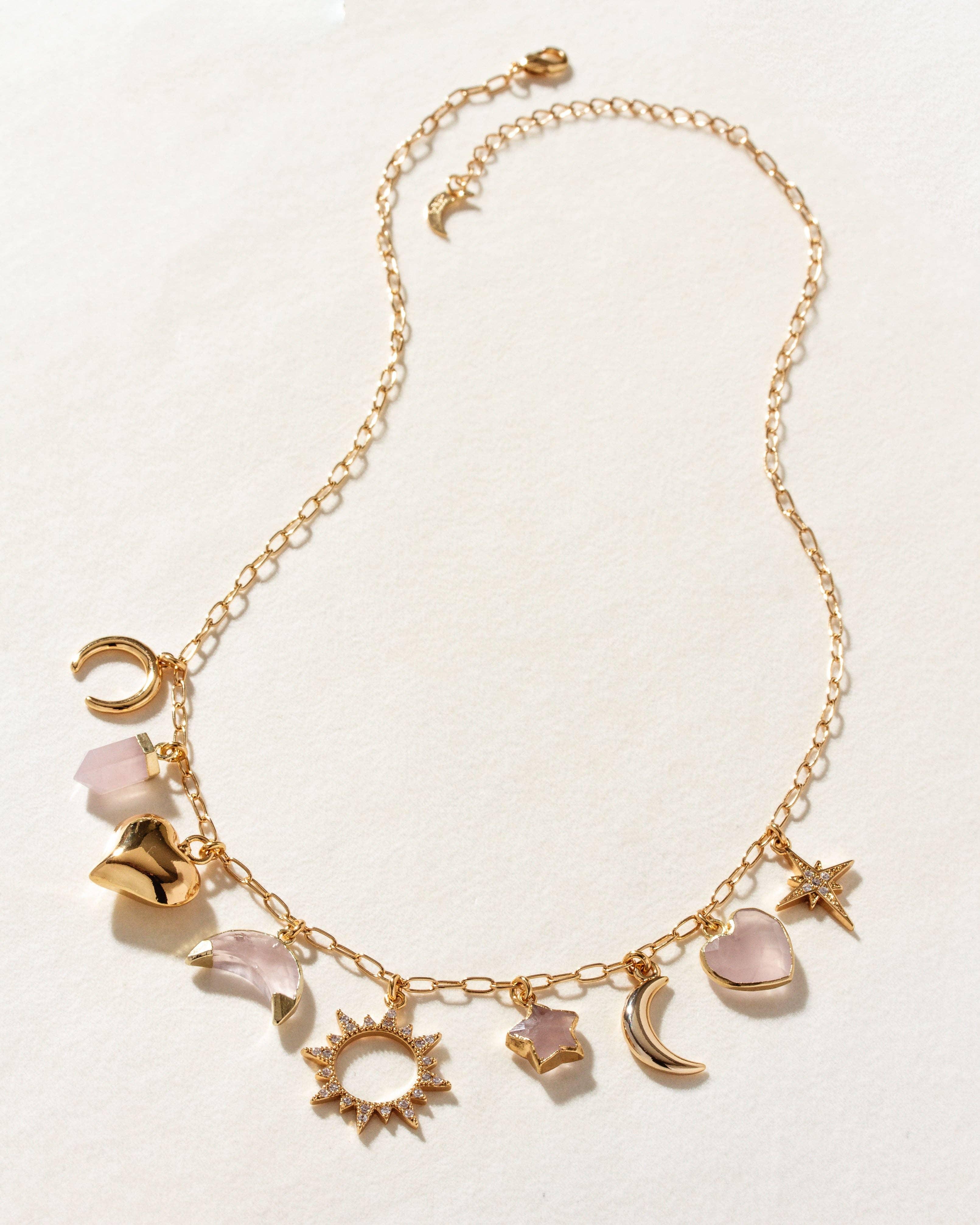 Love and Light Charm Necklace Full Length