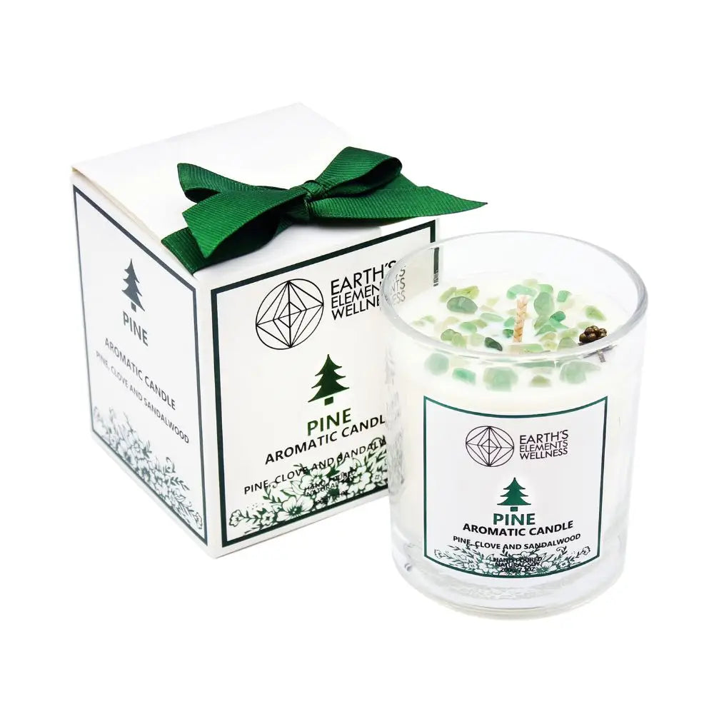 Pine Holiday Crystal Candle