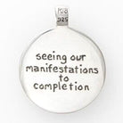 Manifestation Crescent Platinum Element Pendant back