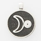 Manifestation Crescent Platinum Element Pendant front