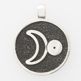 Manifestation Crescent Platinum Element Pendant front