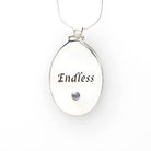 Eternal Tibetan Knot Pendant Rainbow Moonstone - Endless back