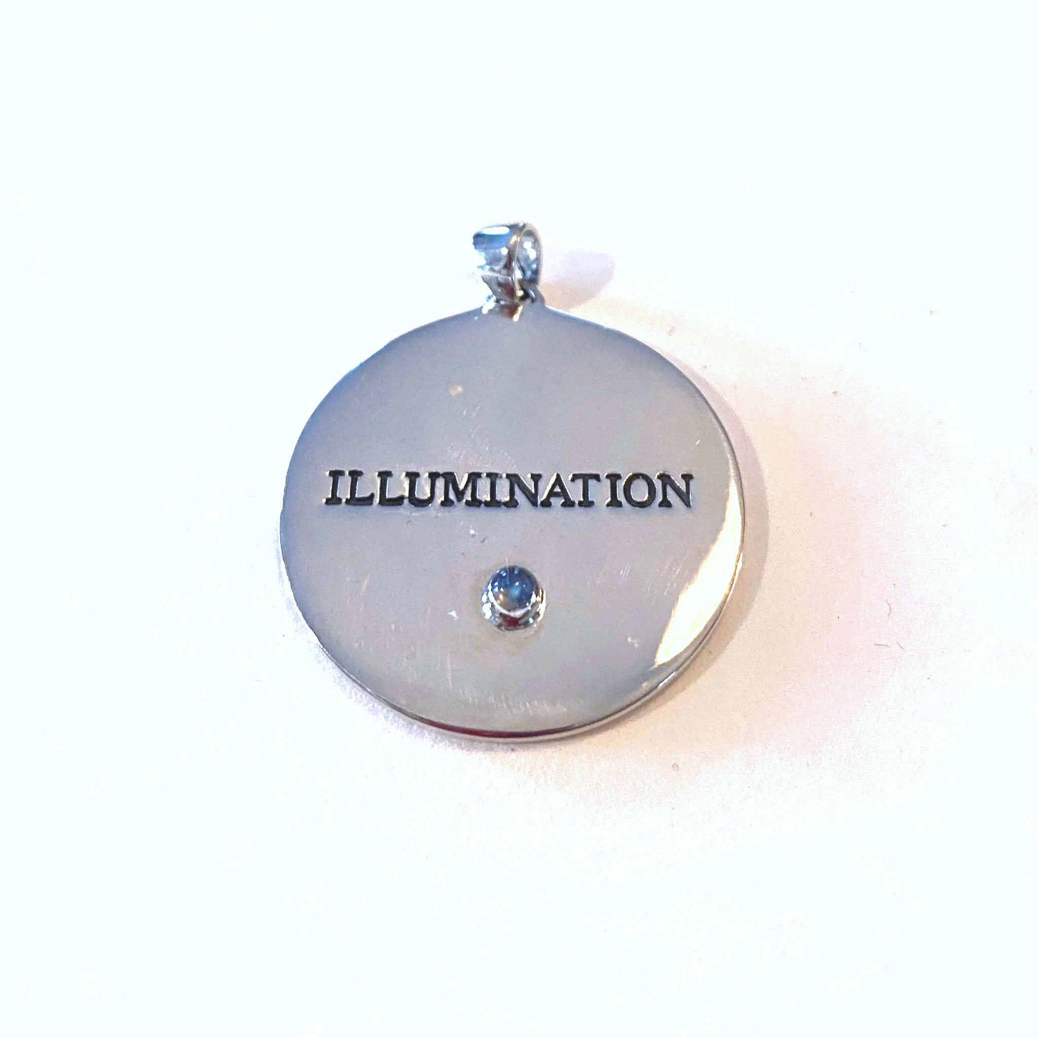 Phosphorus Alchemy Pendant with Rainbow Moonstone - Illumination back