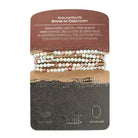 Agalmatolite and Silver Bracelet/Necklace Wrap on card