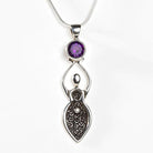 Goddess Necklace with Diamond and Amethyst