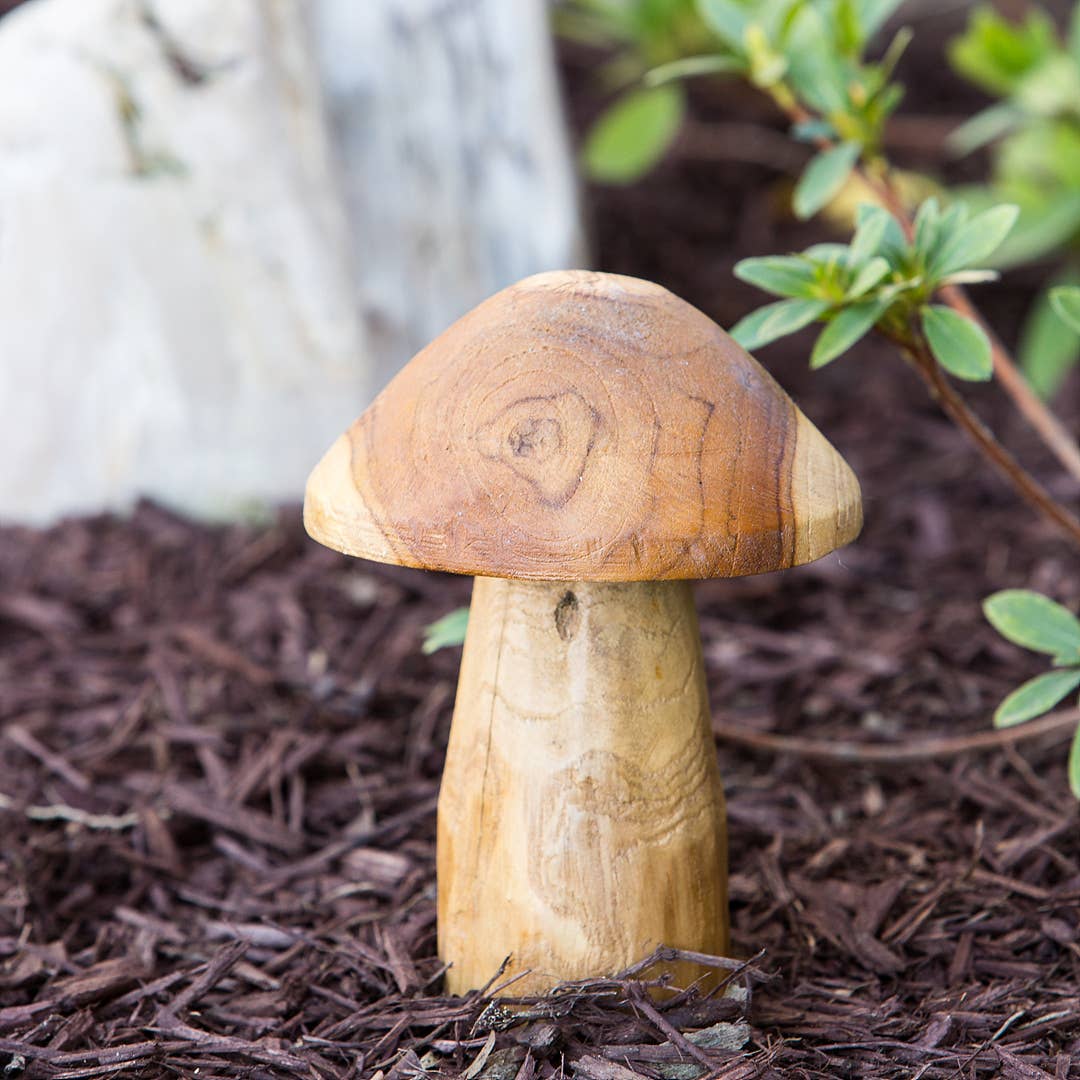 Hand Carved Teak Root Mushroom Sculpture