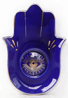 Blue Ceramic Evil Eye Curio Dish