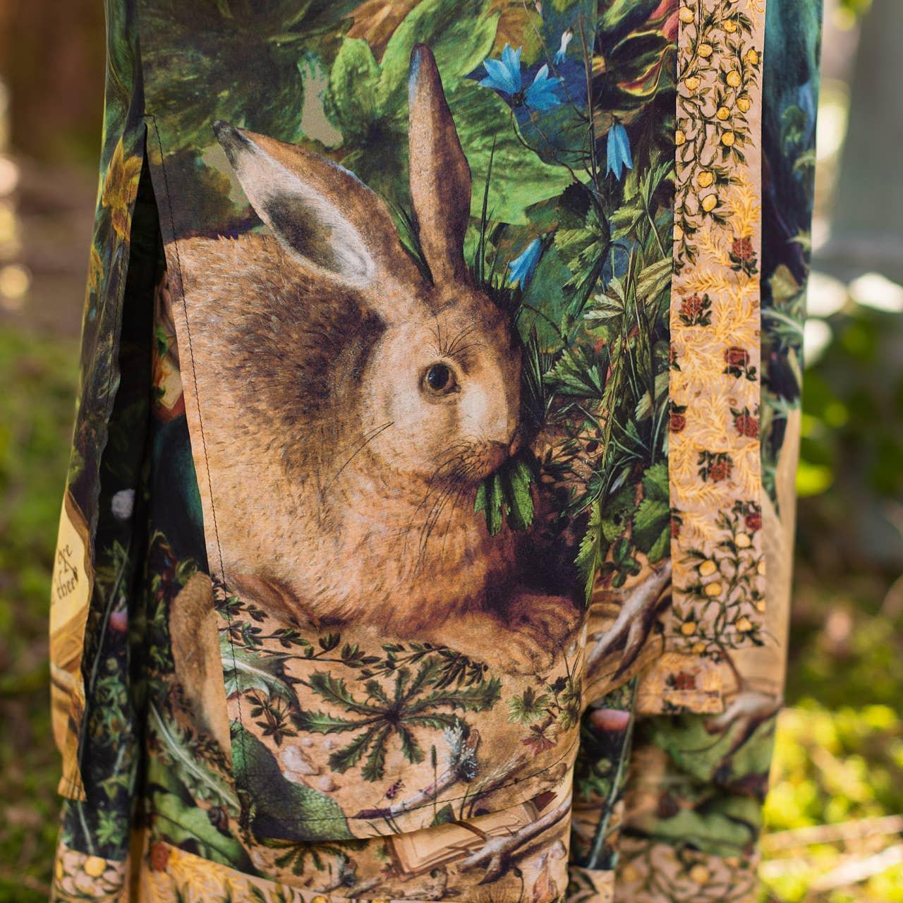 Bella Notte Opera Kimono Style Duster Close Up Rabbit Detail