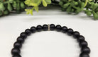 Hematite & Obsidian Matte 8mm Smooth Bead Stretch Bracelet