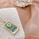 The Sun Tarot Card Necklace Styled