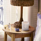 Mountain Lavender and Chamomile Luxe 3-wick Candle 30 oz on table