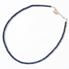 Blue Sapphire Rondel Bead Necklace