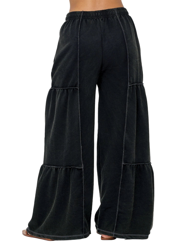 Charcoal Vintage Washed Palazzo Pants 2