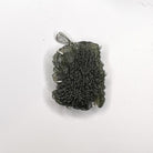 Moldavite Rough Pendant Sterling Silver Prong Setting