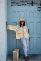 Radiate Love Pixie Duster Cropped Kimono with Sunrise Blue Door