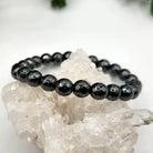 Hematite Faceted Bracelet On Stone