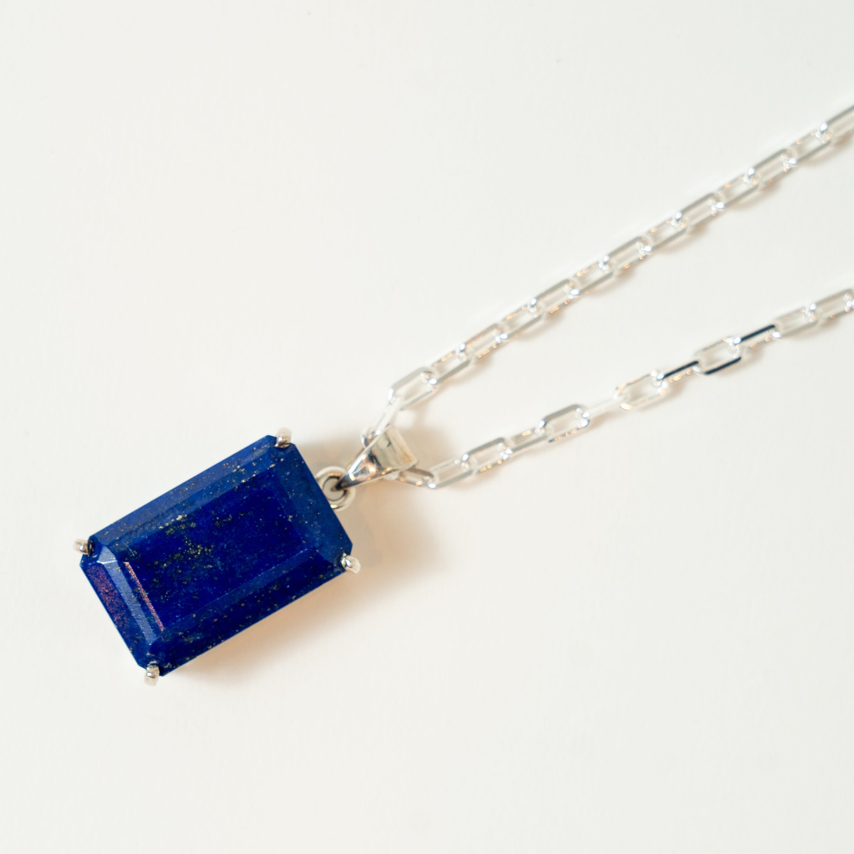 Lapis Lazuli Emerald Cut Necklace