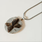 Chiastolite Cross Necklace