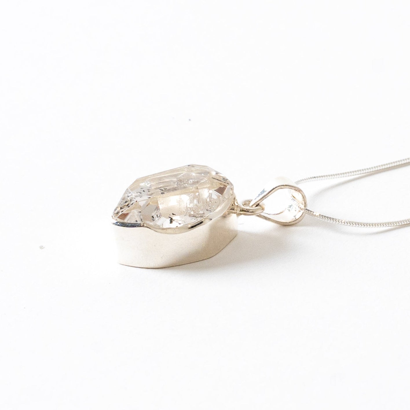 Herkimer Diamond Pendant Side View