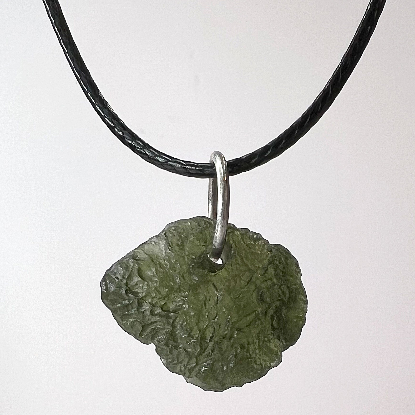 Moldavite Mega Pendant with Leather Cord