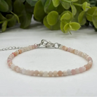 Pink Opal 3mm Faceted Bead Bracelet