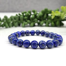 Lapis 8mm Smooth Bead Stretch Bracelet