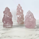 Rose Quartz Swirling Flame Polished Crystal