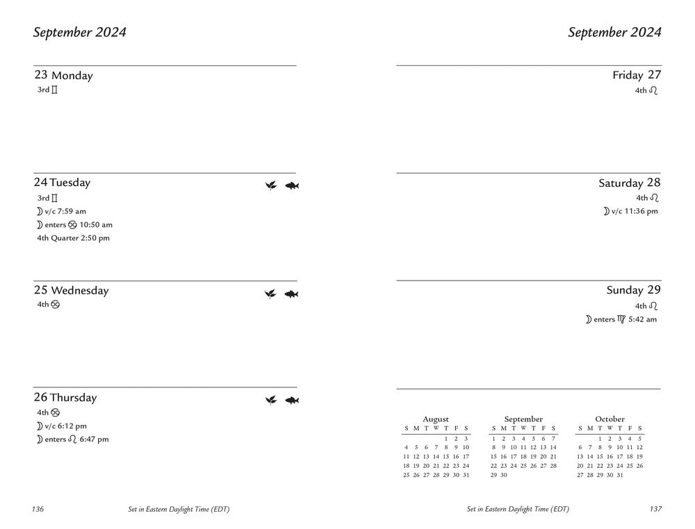 Llewellyn's 2024 Moon Sign Datebook for Sale Body Mind & Soul Houston