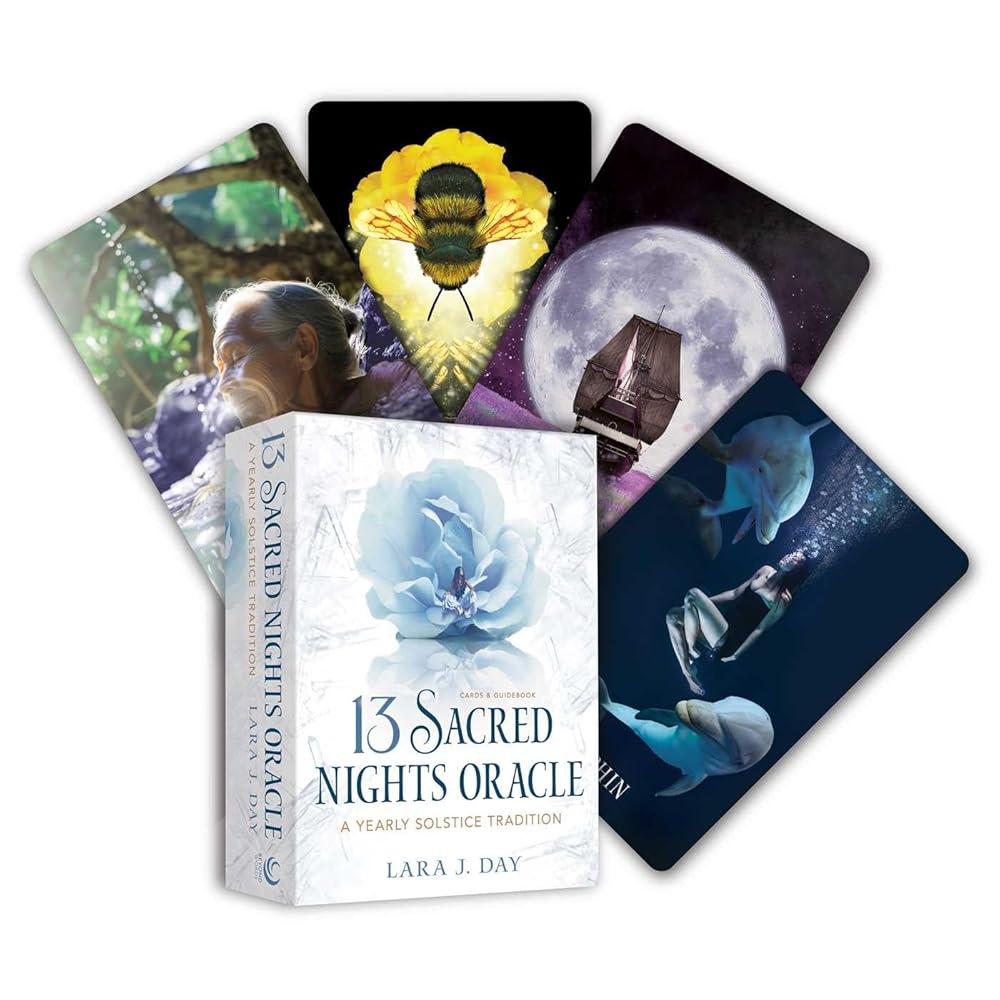 13 Sacred Nights Oracle: A Yearly Solstice Tradition (A 52-Card Deck & Guidebook) cover image