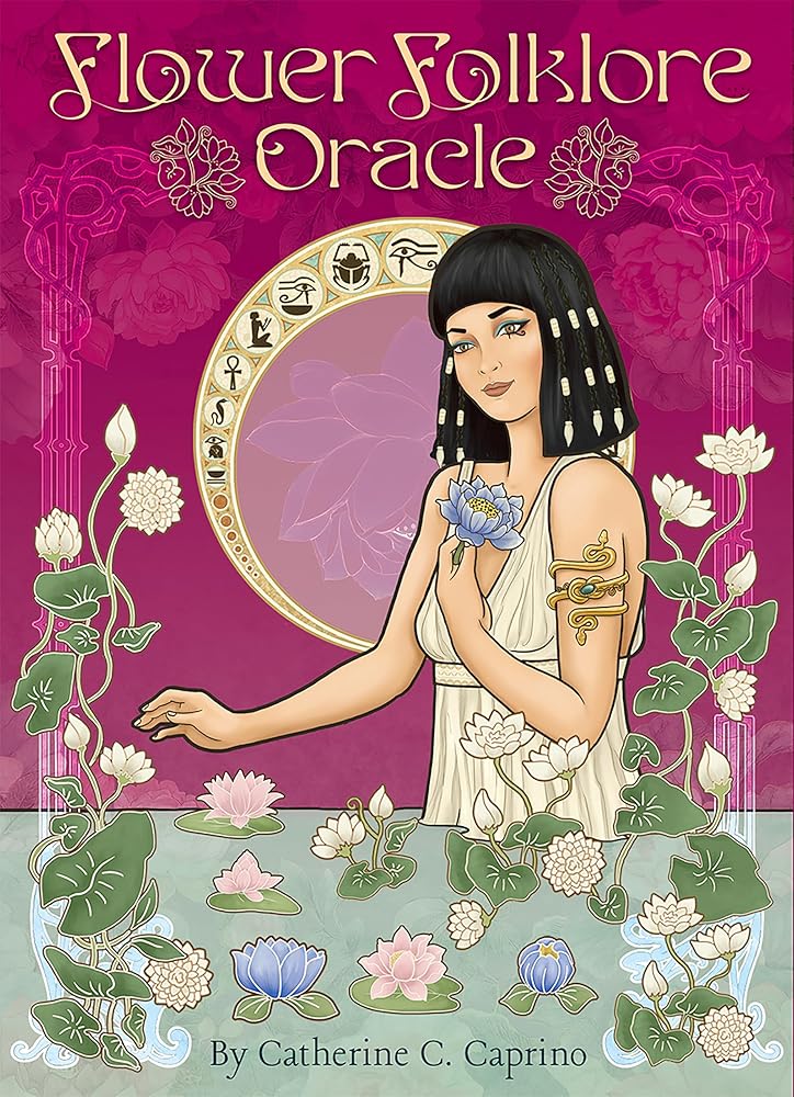 Flower Folklore Oracle: Wisdom of the Flowers: Colorful 44-Card Oracle Deck, 76-Page Guidebook, Mythology, Language of Flowers, Collaborative Deck, Mystic Tales, Flora and Fauna Folklore cover image