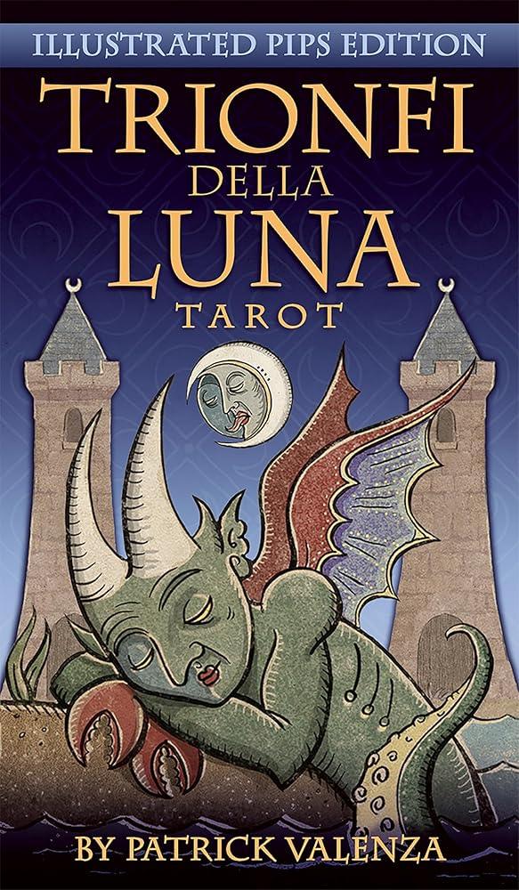 Trionfi Della Luna Tarot: Fully Illustrated 78-card Tarot Deck Inspired by Marseilles Style Tarot, Includes 68-Page Booklet of Card Meanings, Packaged in Premium Tuckbox, Insightful Tarot Readings cover image