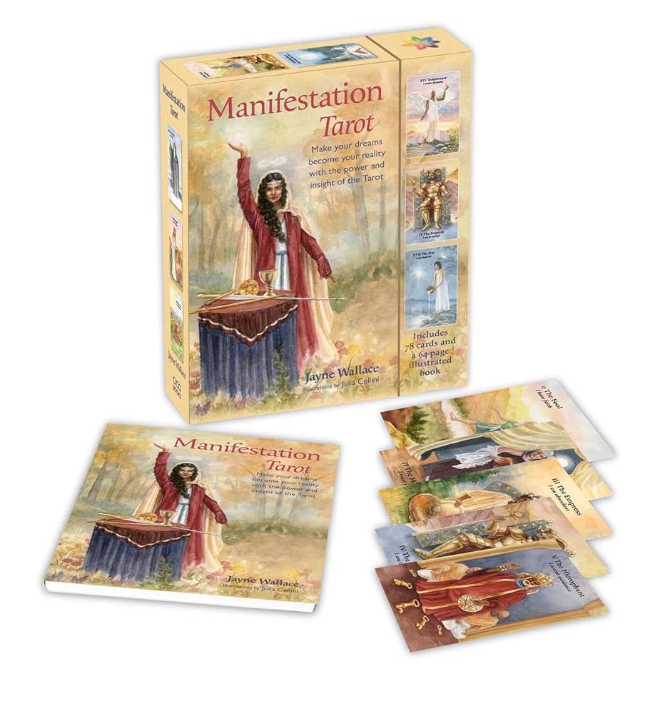 Manifestation Tarot: Includes 78 cards and a 64-page illustrated book cover image