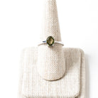 Moldavite Oval Cut Faceted Ring
