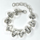 Herkimer Diamond Bracelet Sterling Silver 9-stone