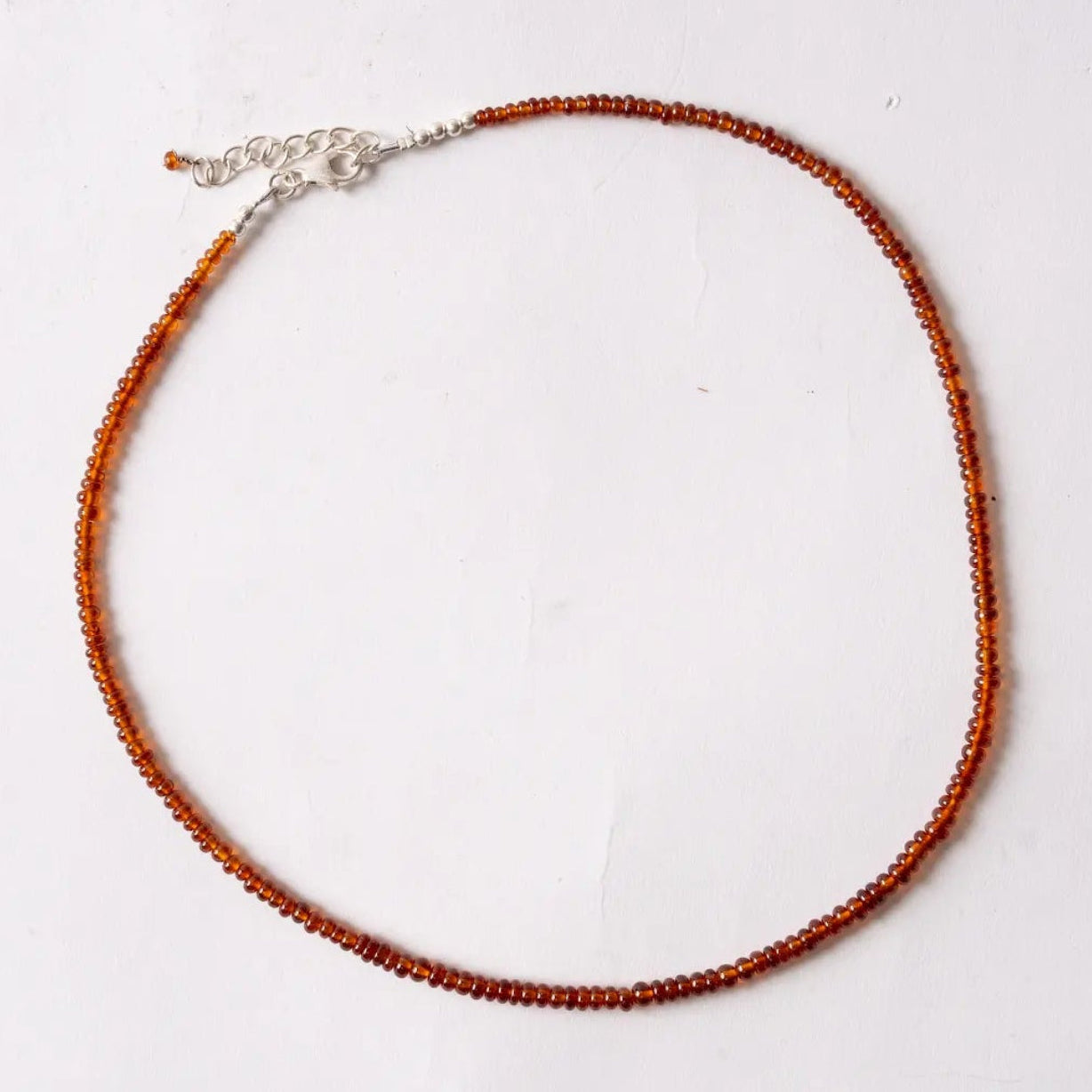 Hessonite Garnet Bead Necklace 3