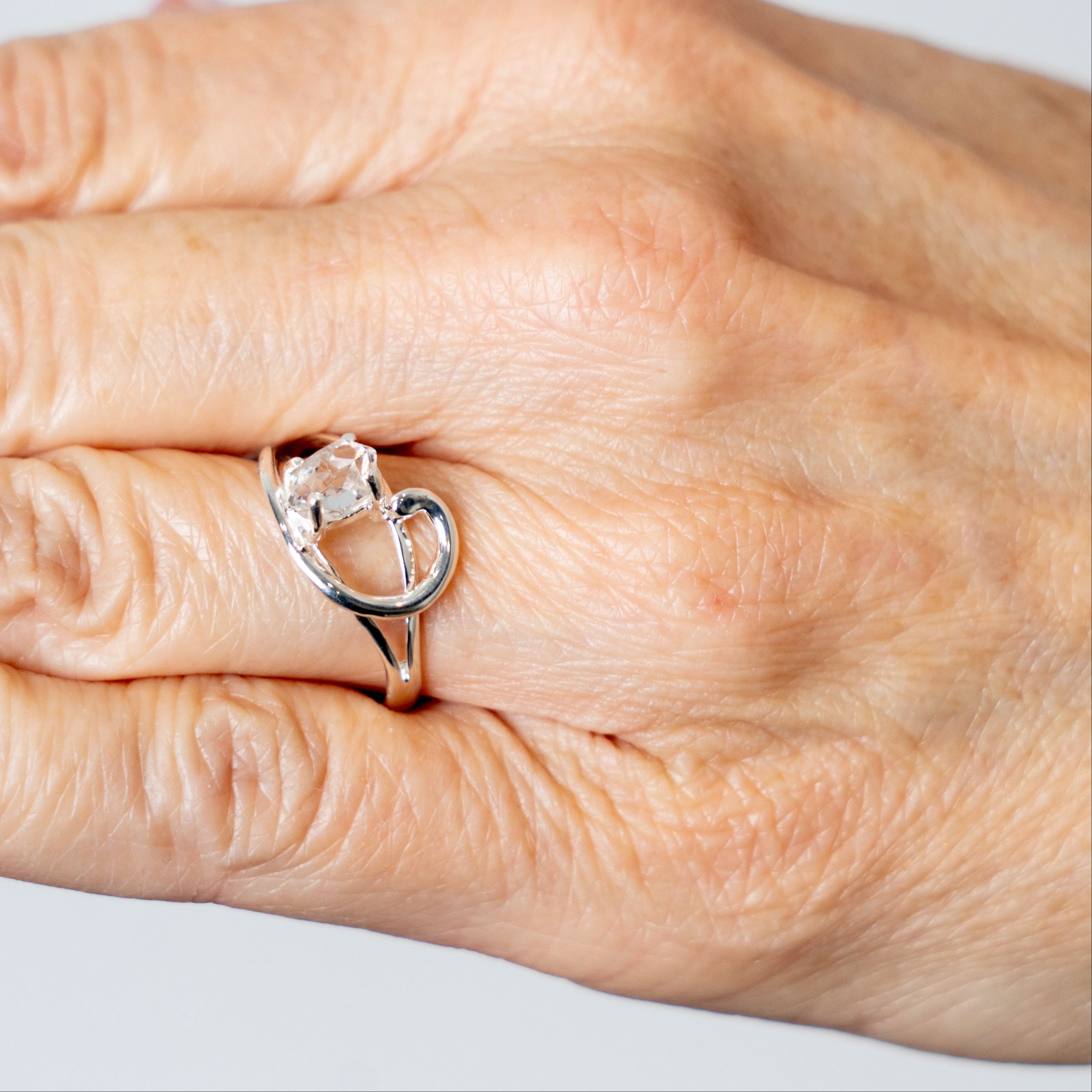 herkimer ring on hand