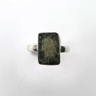 Natural Moldavite Ring front view