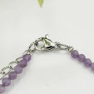 Amethyst 3mm Faceted Adjustable Bracelet Up Close