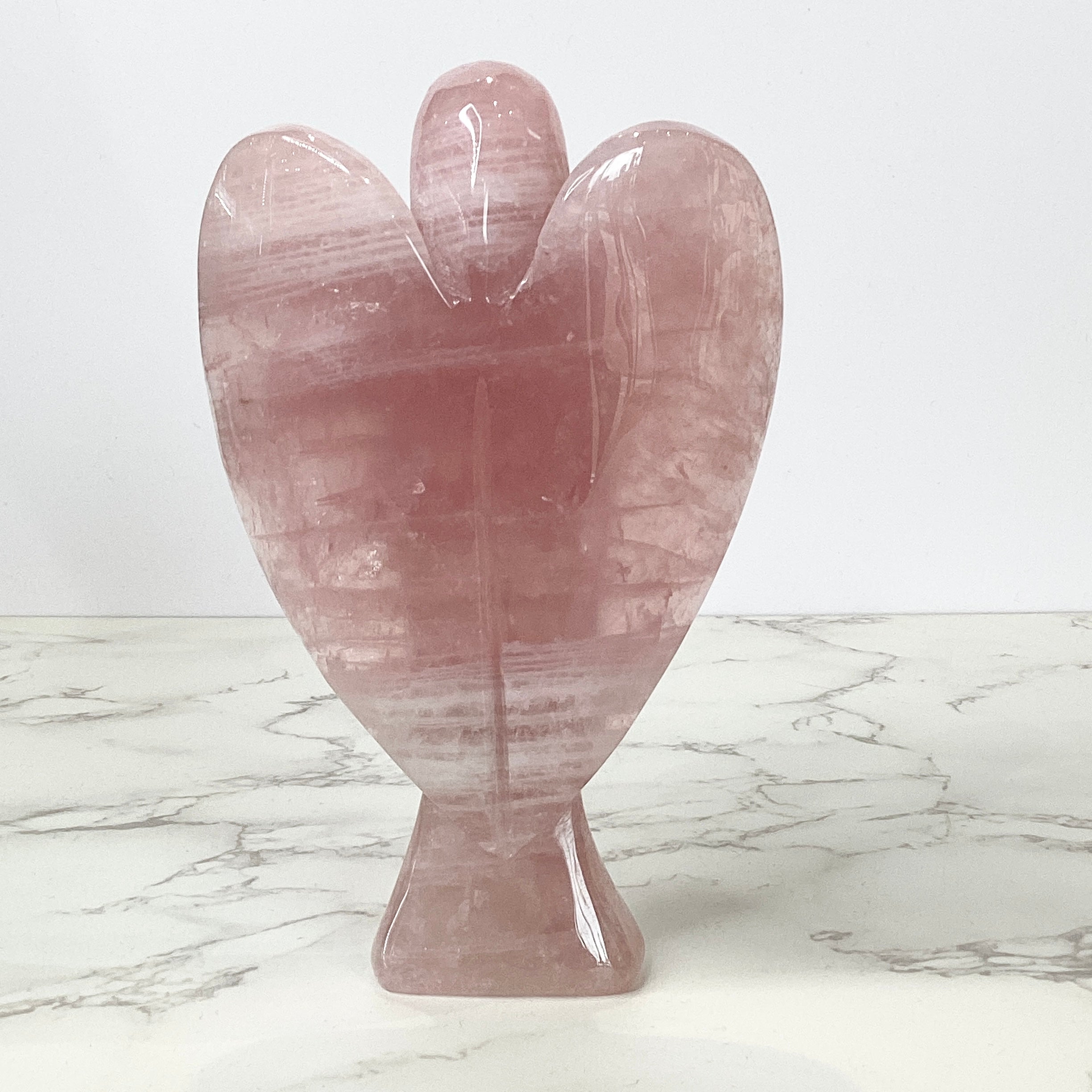 Rose Quartz Angel Sculpture