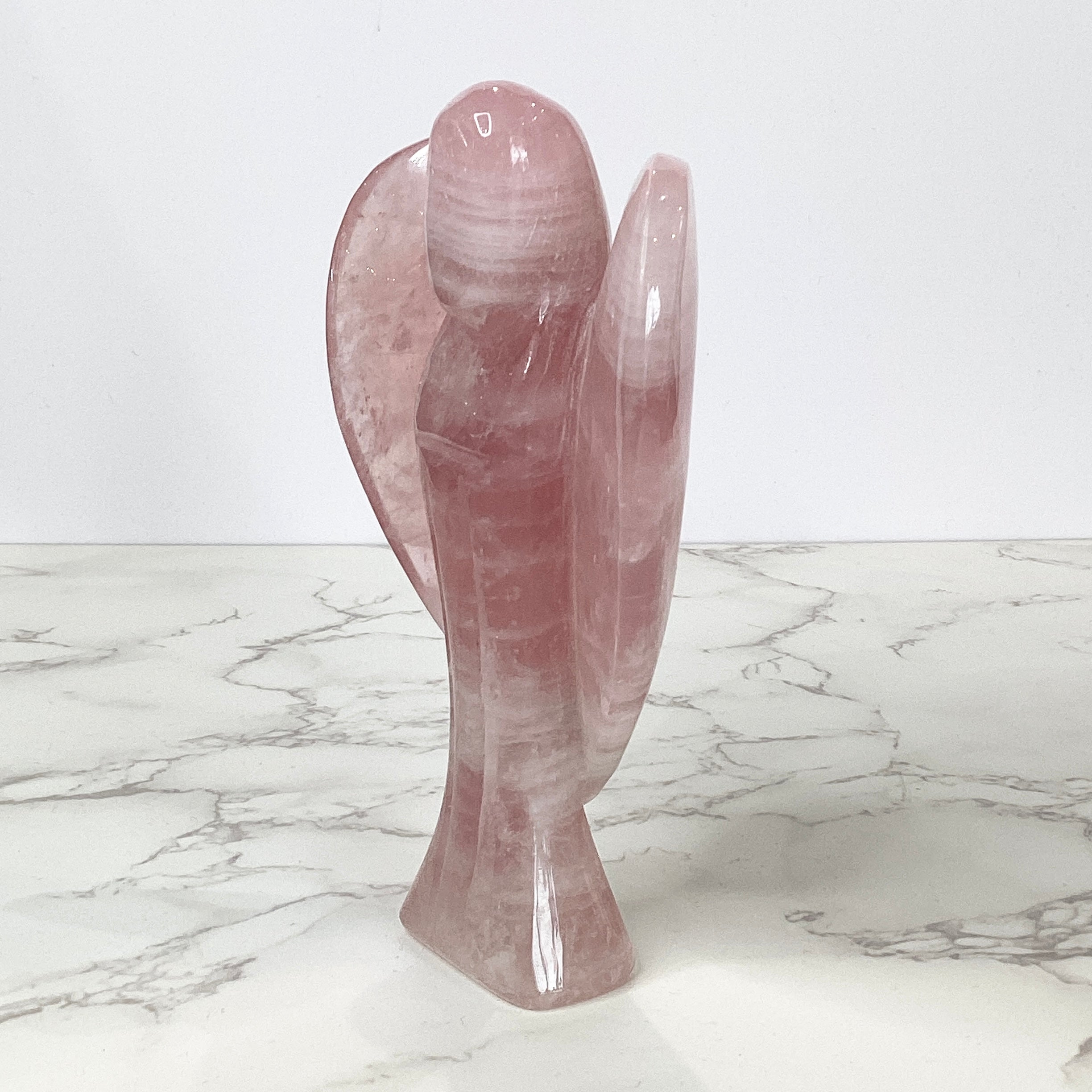 Rose Quartz Angel Sculpture