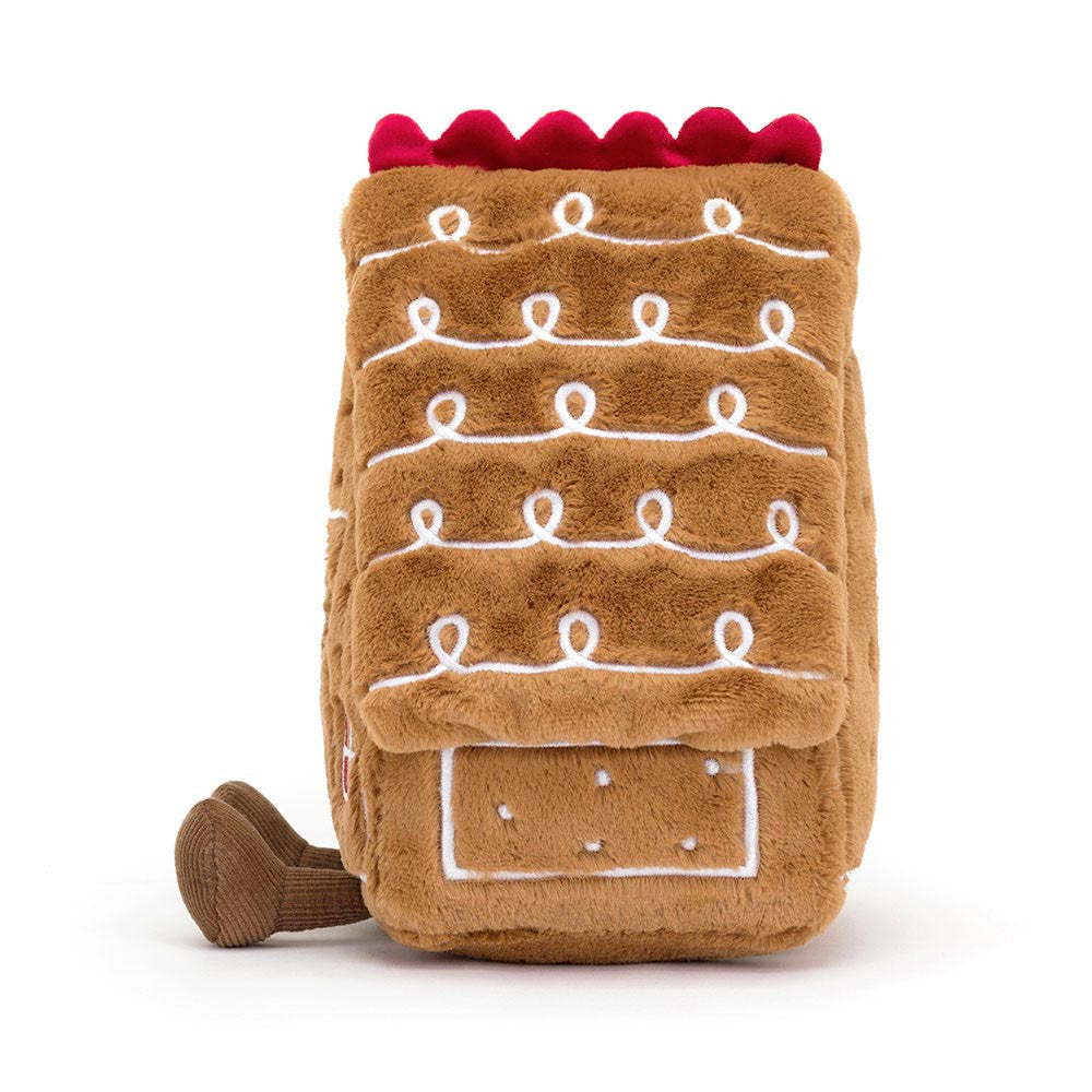 Amuseables Gingerbread House Plush Side View